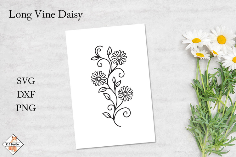 Long Vine Daisy Flowers SVG