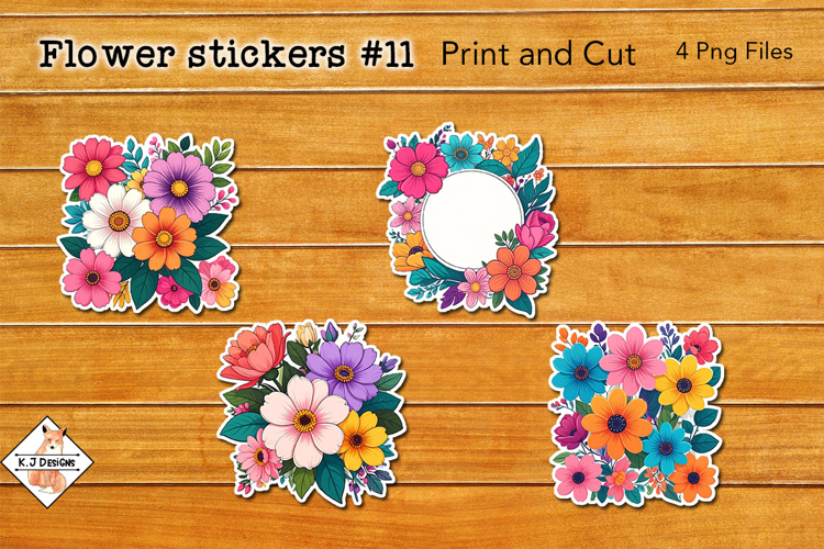 Flower Stickers #11 | Print and Cut