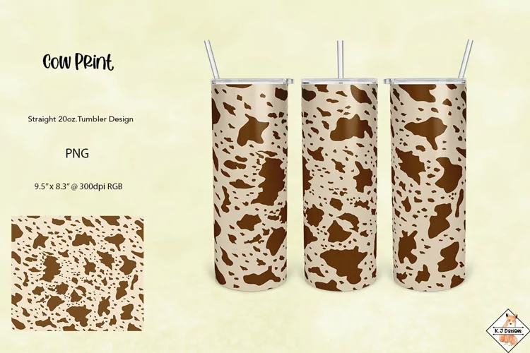 Tumbler Sublimation | Cow Print Designs