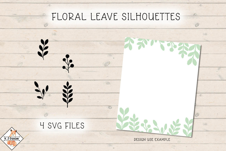 Floral Leave Silhouettes SVG