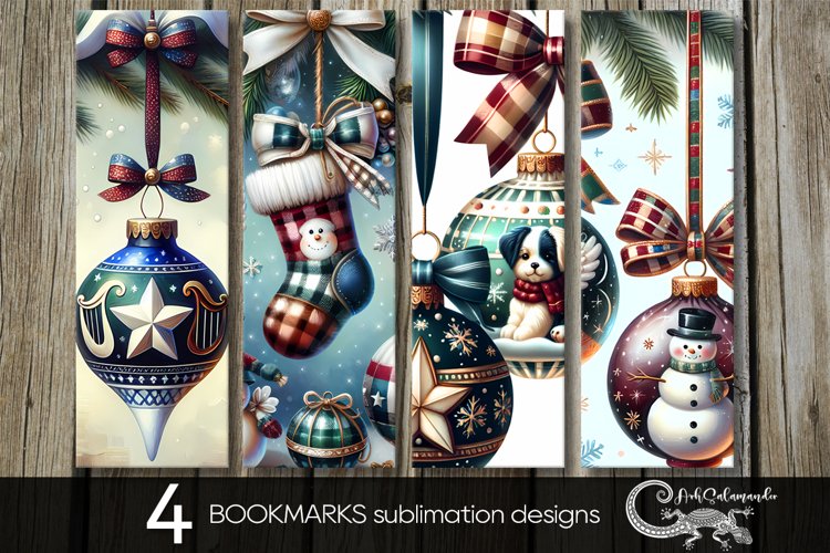 Vintage Christmas | Xmas bookmarks sublimation design P