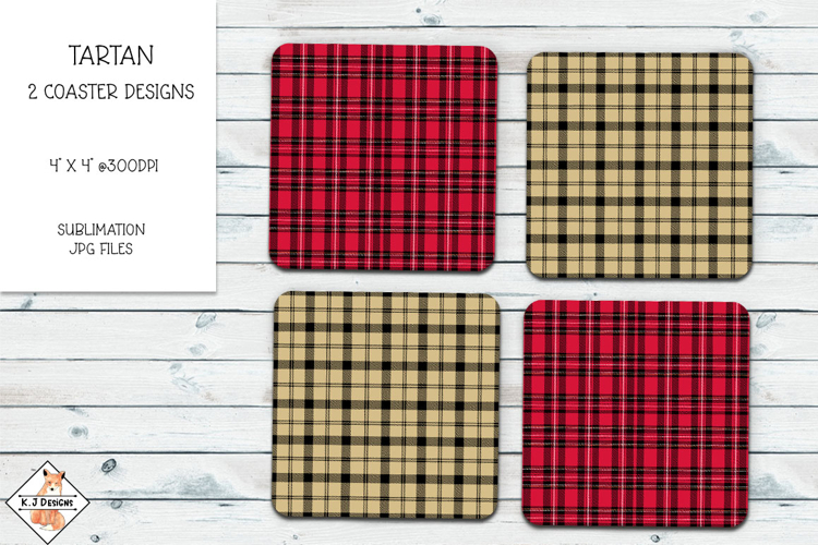 Tartan Coaster Designs Sublimation