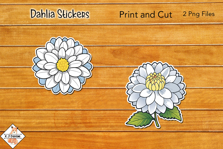 Dahlia Stickers | Print and Cut