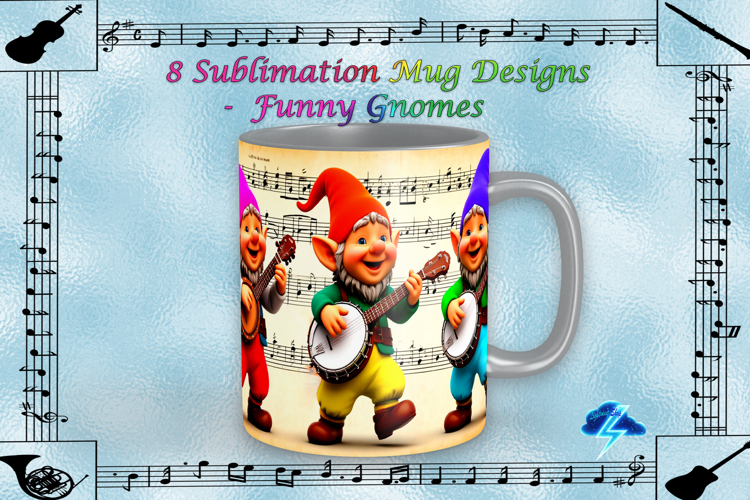 Mugs with Gnomes I 8 Mug Designs - Funny Gnomes, PNG