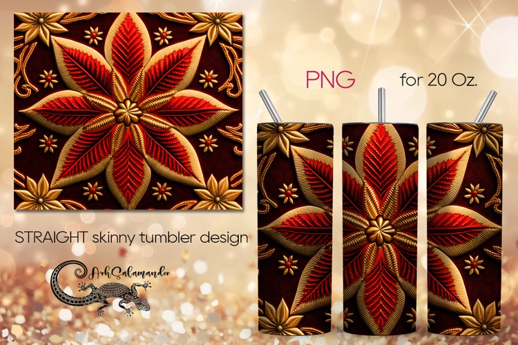 Embroidery | quadro skinny tumbler Sublimation design PLUS7