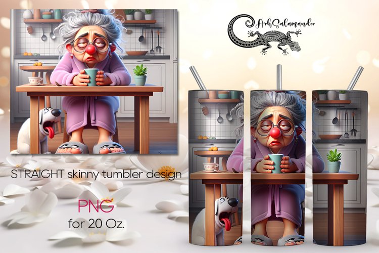 3D cartoon style | skinny tumbler Sublimation design PLUS7