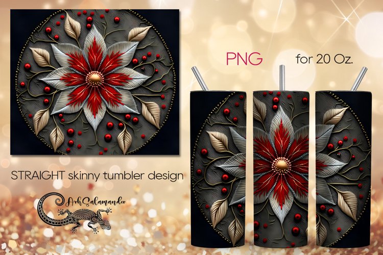 Embroidery | round skinny tumbler Sublimation design PLUS7