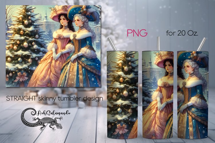 Retro Christmas | Xmas Skinny Tumbler Sublimation Design PL7