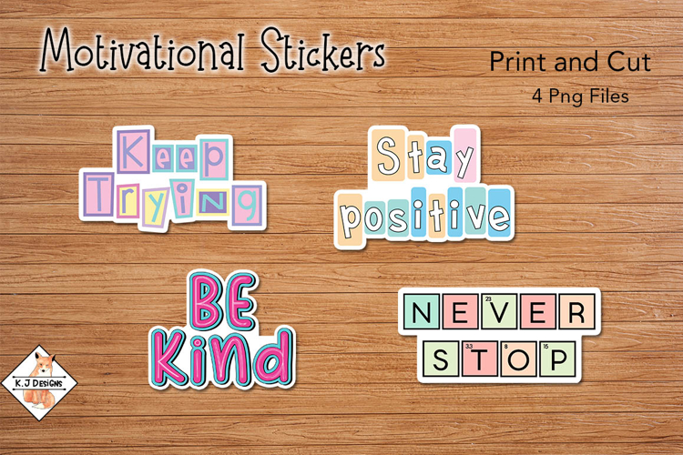 Motivational Stickers | Print and Cut