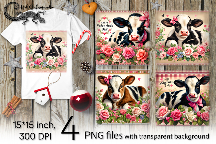 Valentine farmhause | 4 PNG Sublimation designs P