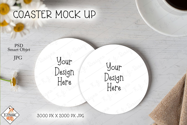 Round Coaster Mock Ups | PSD Smart Objects