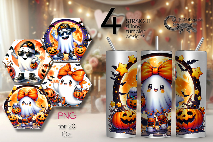 Funny ghost | Cute Halloween Skinny tumbler sublimation
