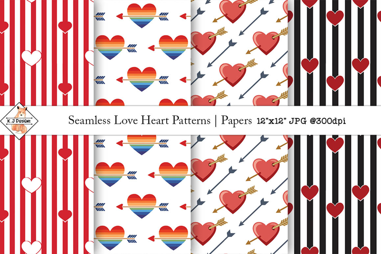 Seamless Heart Patterns | Papers