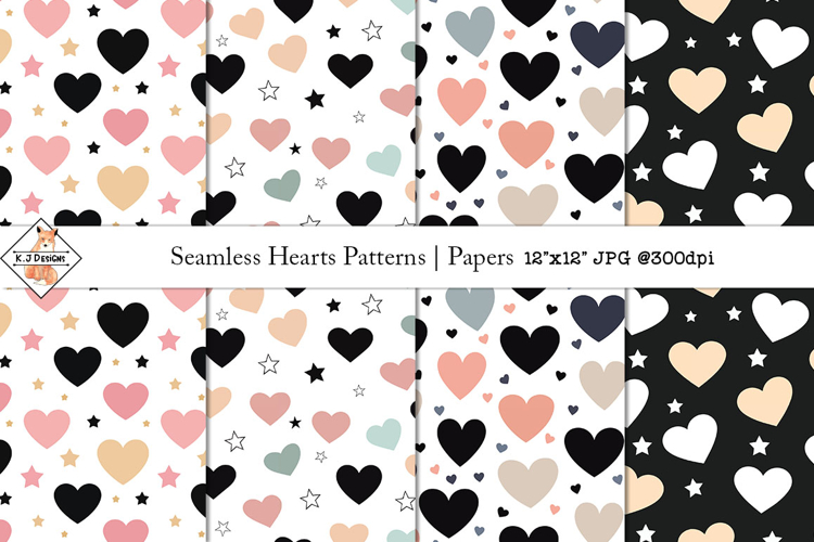 Seamless Hearts Patterns | Papers