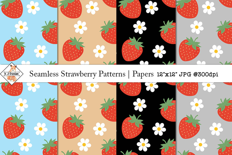 Seamless Strawberry Patterns | Papers