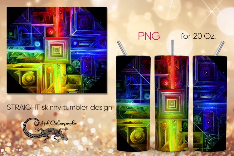 Abstract design | geometric Straight Skinny Tumbler PLUS8