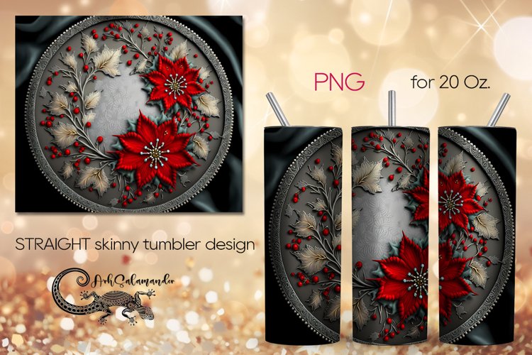 Embroidery | round skinny tumbler Sublimation design PLUS8