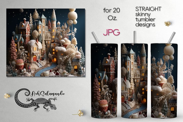 Knitted Christmas | Xmas Sublimation tumbler design PLUS8