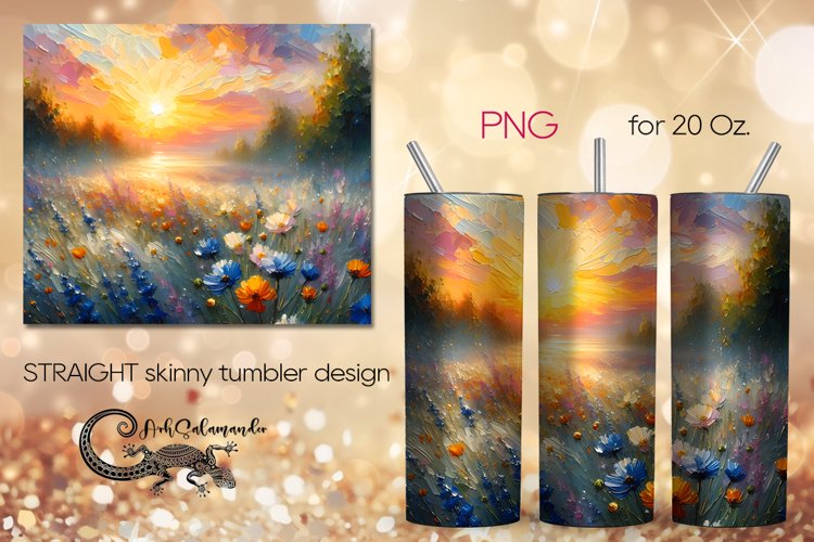 Impressionism landscape | Skinny tumbler Sublimation PLUS8