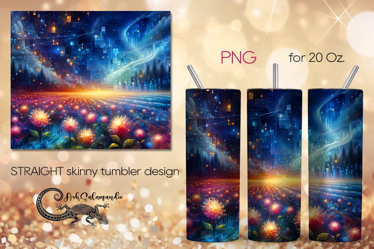 Abstract bright design | Straight Skinny Tumbler PLUS8, PNG