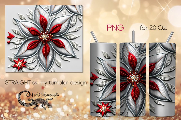 Embroidery | quadro skinny tumbler Sublimation design PLUS8