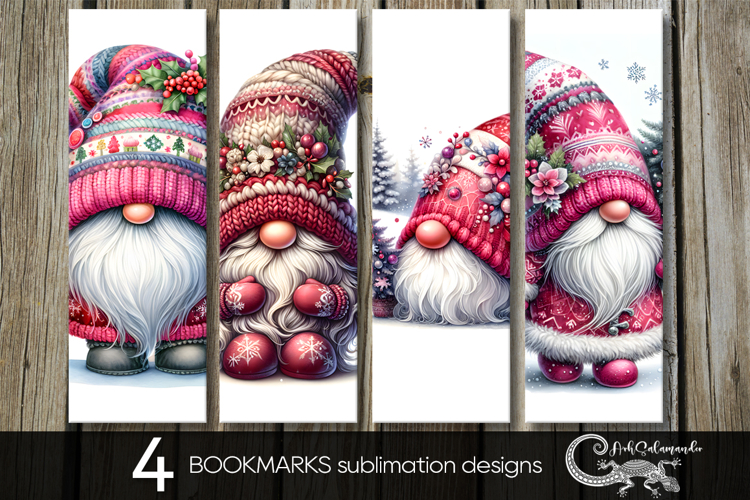 Christmas gnome | Xmas bookmarks sublimation design P