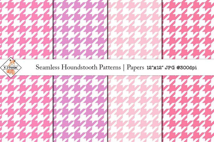 Seamless Houndstooth Patterns | Digital papers