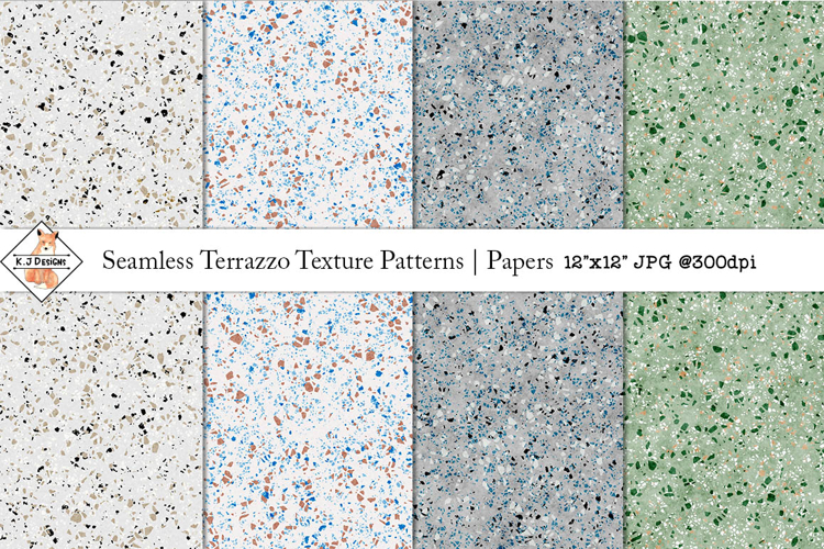 Seamless Terrazzo Paper Textures | Backgrounds