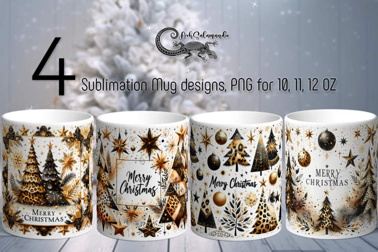 Christmas tree 2 | 4 Xmas Sublimation Mug designs PL