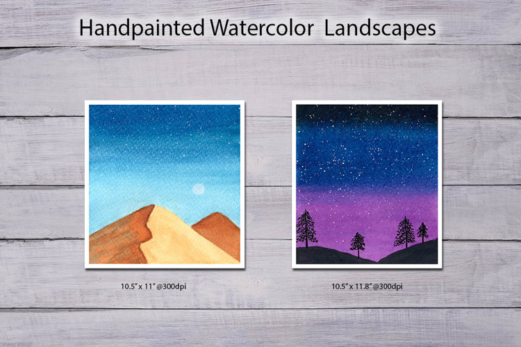 Watercolor Landscape paintings | backgrounds