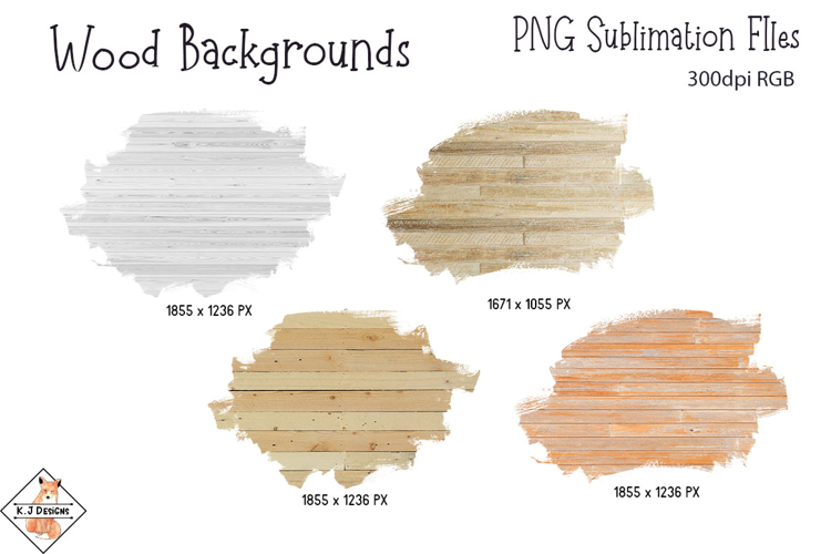 Wood Backgrounds 4B PNG Sublimation