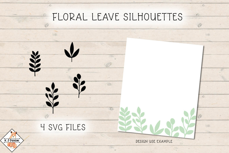 Floral Leave Silhouettes SVG