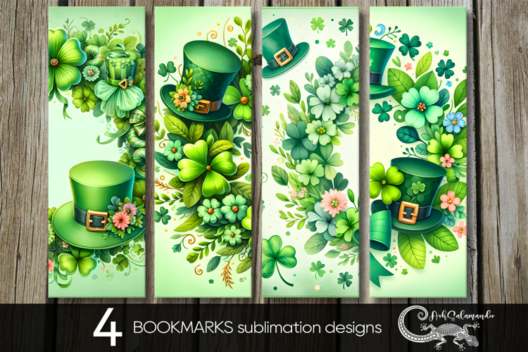 St. Patricks day clover | bookmarks sublimation designs P