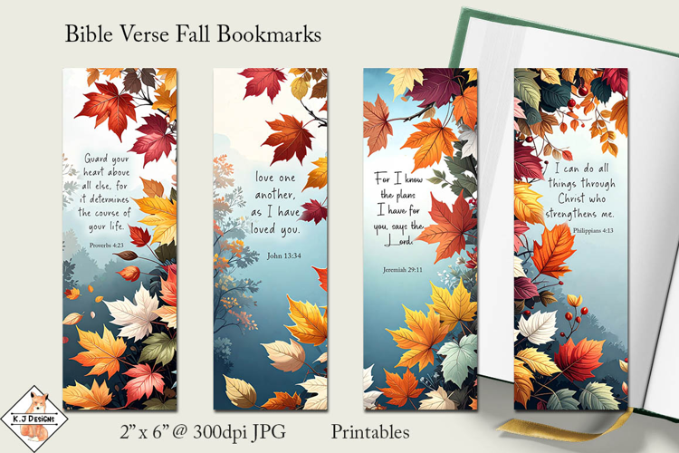 Bible Verse Fall Bookmark Designs | Sublimation