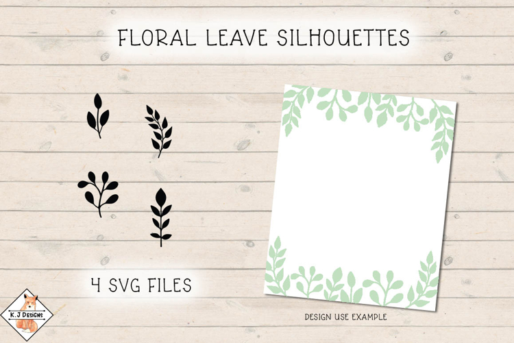 Floral Leave Silhouettes SVG