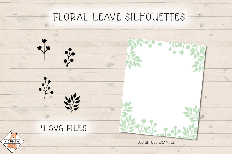 Floral Leave Silhouettes SVG