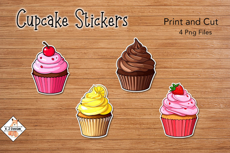 Cupcake Stickers | Print and Cut