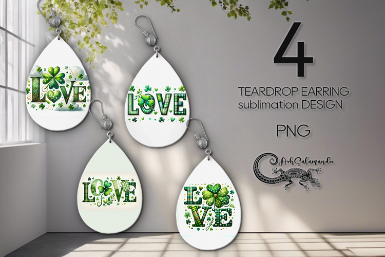 St. Patricks day vibes | 4 teardrop Earrings designs P