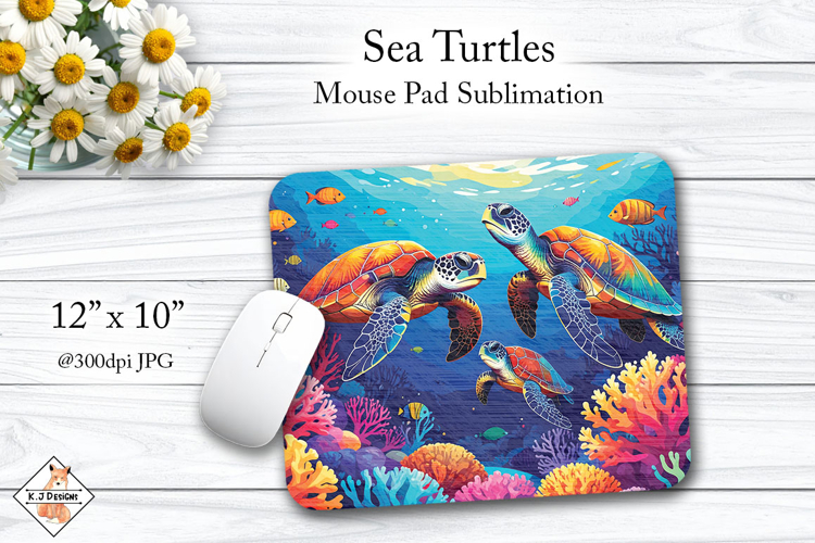 Turtles mouse pad #2 sublimation design