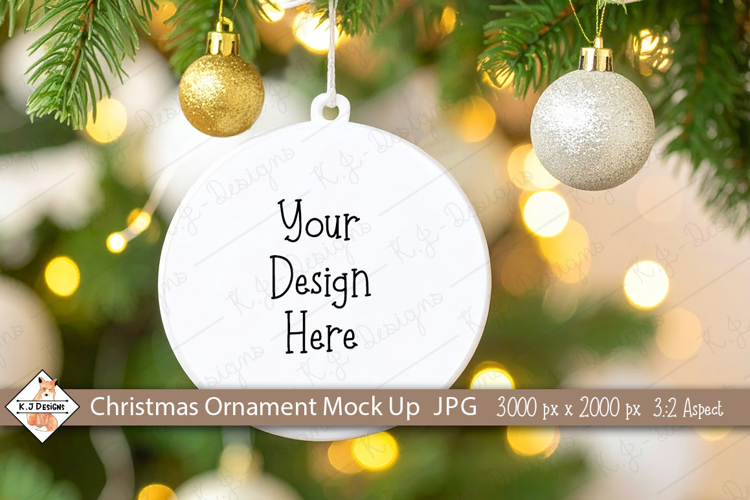 Christmas Ornament Mockup Photo JPG | Background