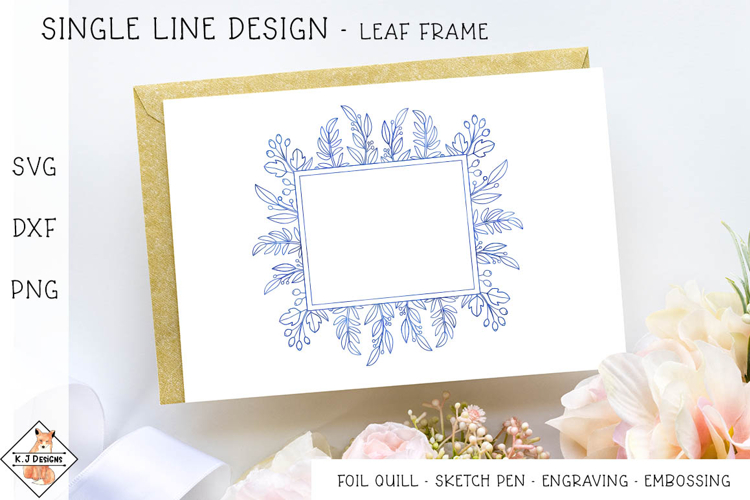 Floral Frame SVG for Foil Quill | Single Line Designs