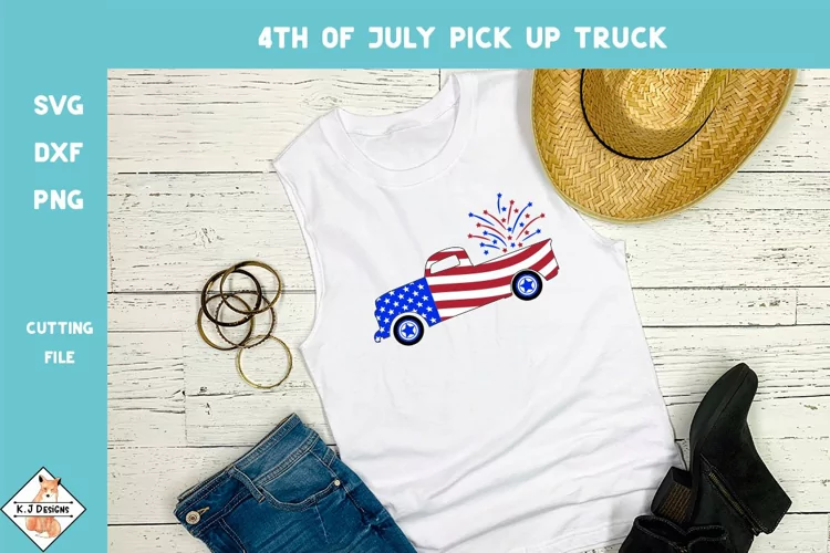 4th July Pick Up Truck SVG | Patriotic Designs