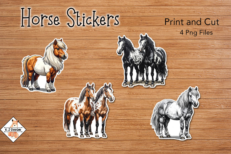 Horse Stickers | Print and Cut