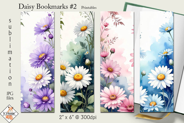 Daisy Bookmark Designs #2| Printables