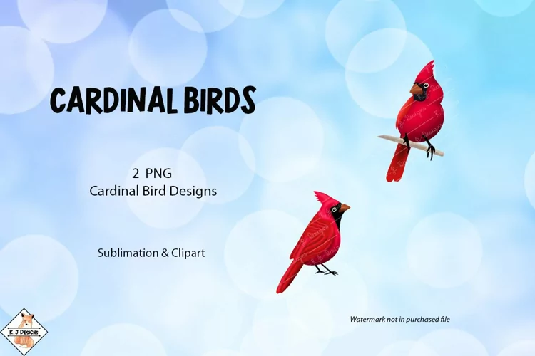 Cardinal Birds PNG | Christmas Clipart