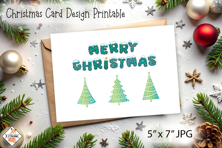 Christmas card design printable