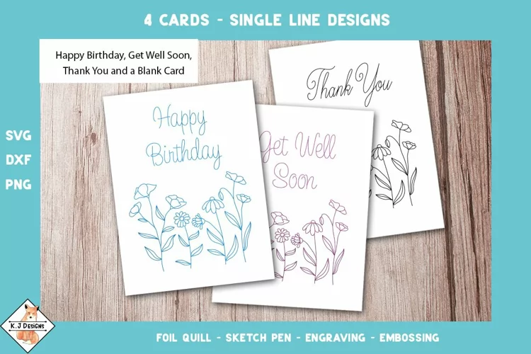 Happy Birthday SVG | Single Line Designs