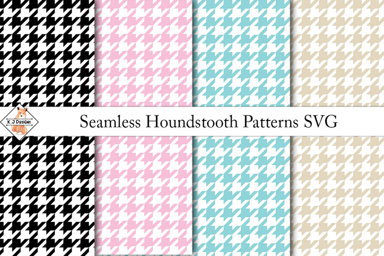 Seamless Houndstooth Patterns SVG