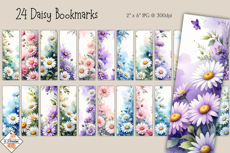 24 Daisy Bookmark Designs | Printables