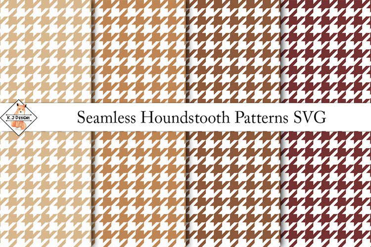 Seamless Houndstooth Patterns SVG